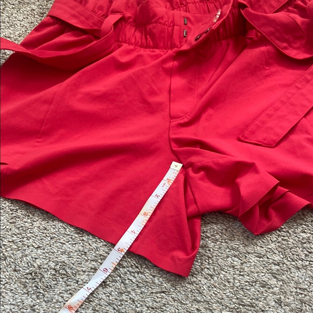 Stylish Red Women's Shorts - Picture 6 of 8